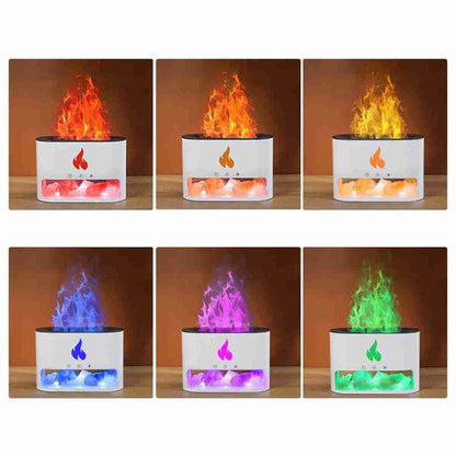 Humidificador / Difusor de aromaterapia Almalux® con sal de roca efecto llama -  difusor ultrasónico de aceite esencial