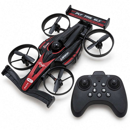 Almalux® Dron Coche Volador RC 2 en 1 2.4 GHz con Control Remoto, Volteretas 360°, Despegue y Aterrizaje Automático, 3 Velocidades y Carga USB