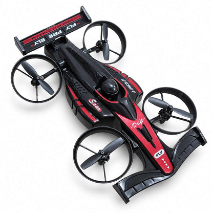 Almalux® Dron Coche Volador RC 2 en 1 2.4 GHz con Control Remoto, Volteretas 360°, Despegue y Aterrizaje Automático, 3 Velocidades y Carga USB