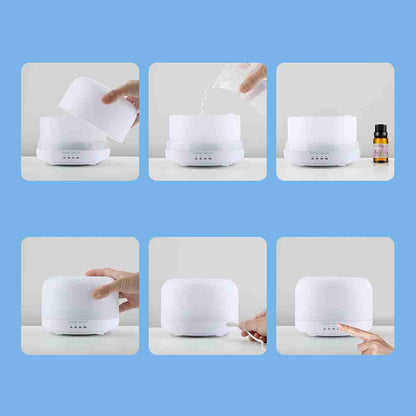 Difusor de Aceites Esenciales -  Humidificador de Aire Ultrasónico FT818 con Control Remoto de 500ml