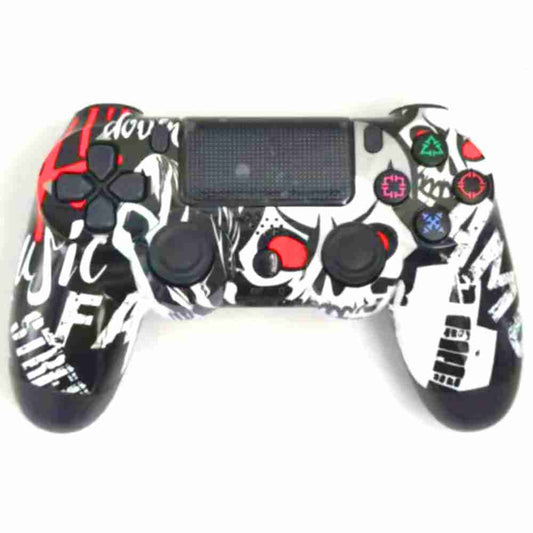Mando P4 CALAVERA NEGRO/ROJO compatible con PS4 Play Station 4