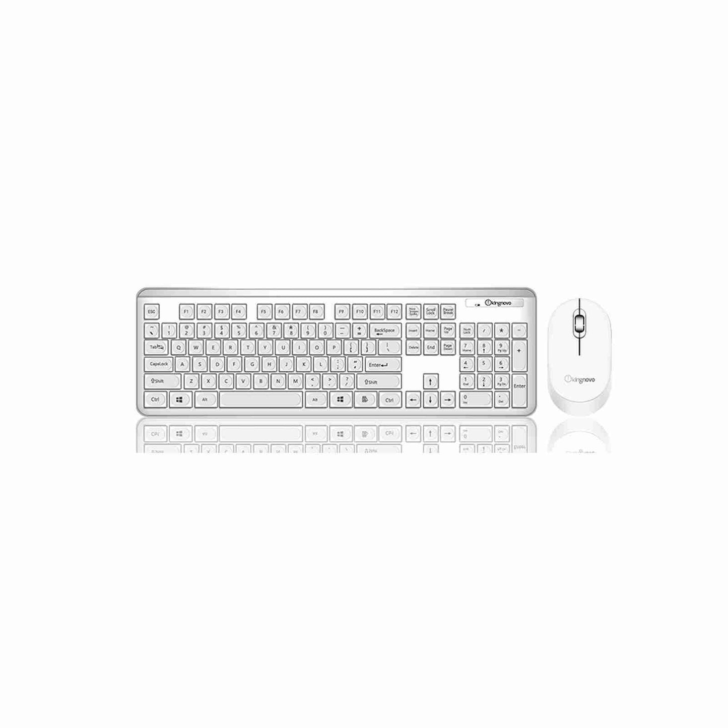 Teclado y raton inalámbrico óptico de 1200 dpi ergonómico 2 - 4G compatible con IOS y Windows Teclas silenciosas