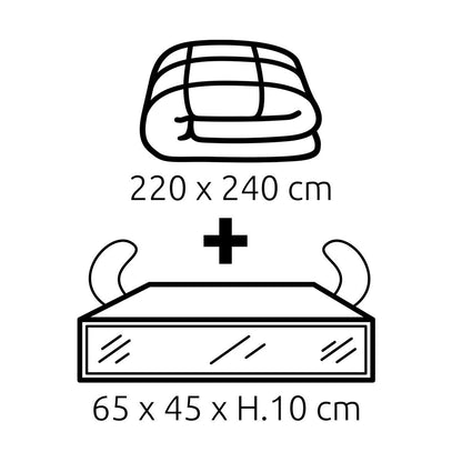Edredón Almalux® 220 x 240 cm con Bolsa al Vacío Bajo Cama, Fibra Siliconada 6D 300 g/m²