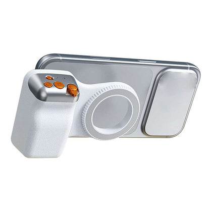 Soporte magnético para teléfono Almalux® con empuñadura de cámara, control remoto Bluetooth, zoom y disparador para iPhone y Android