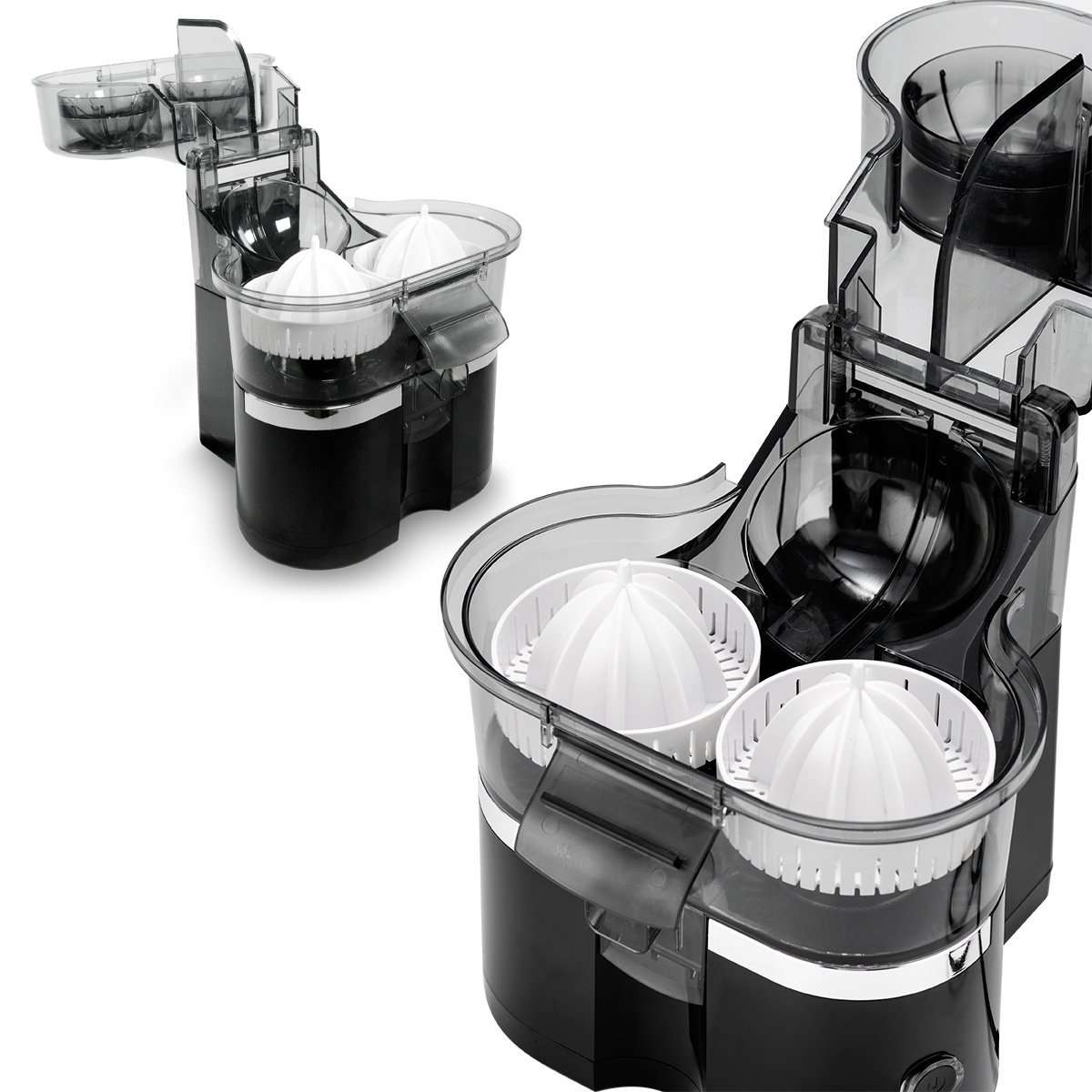 Exprimidor Eléctrico de doble cabezal Almalux® "Dual Extremme Juicer", 100W, 15000 RPM – Máxima Extracción y Comodidad