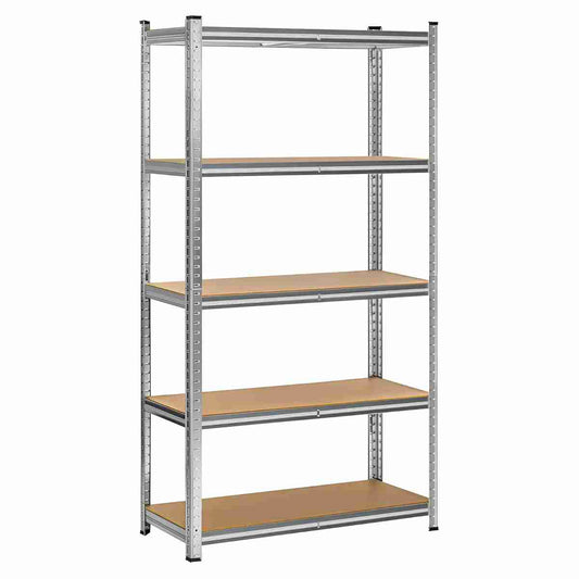 Estantería Metálica de Almacenaje Almalux® – Acero Galvanizado con 5 Baldas MDF