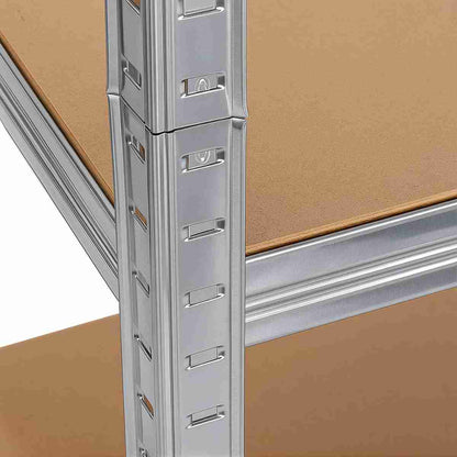 Estantería Metálica de Almacenaje Almalux® – Acero Galvanizado con 5 Baldas MDF