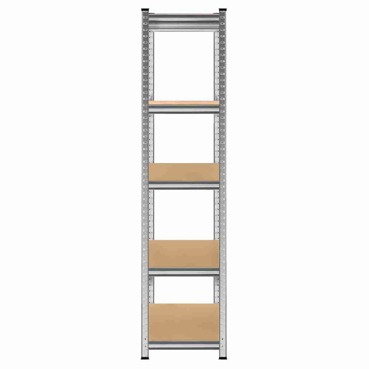 Estantería Metálica de Almacenaje Almalux® – Acero Galvanizado con 5 Baldas MDF