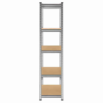Estantería Metálica de Almacenaje Almalux® – Acero Galvanizado con 5 Baldas MDF