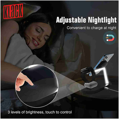 Estación de carga inalámbrica Almalux® 15W Almalux® 5 en 1 con luz nocturna
