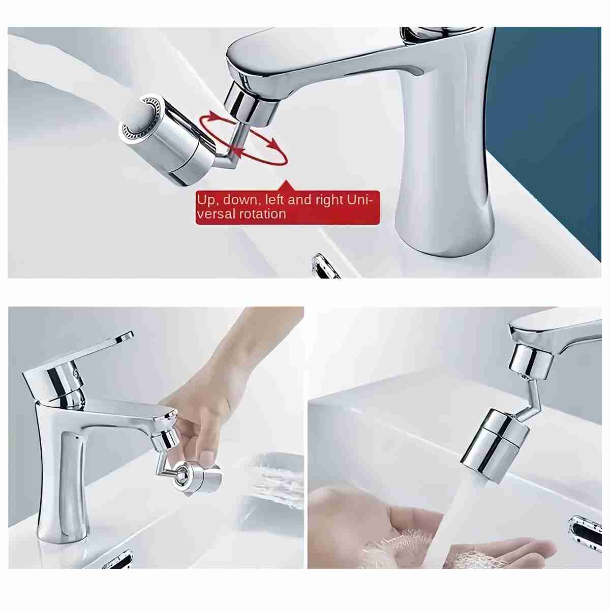 Extensor de Grifo giratorio Almalux® de 720 grados con filtro de agua -  anti-salpicaduras -  economizador
