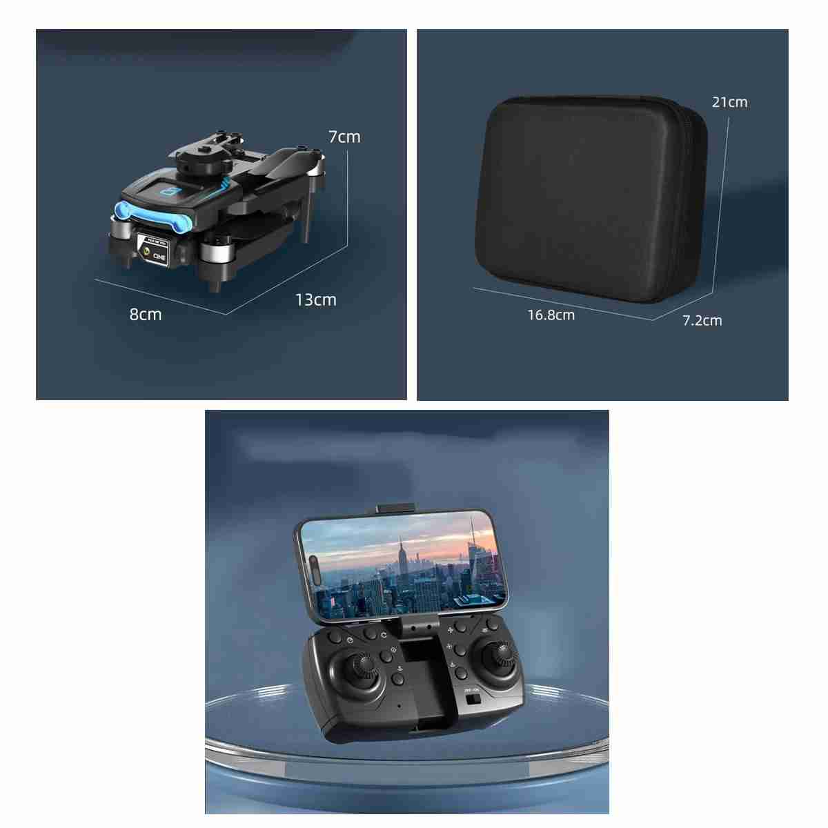 Dron teledirigido Almalux® F169 WIFI de alta definición -  cámara Dual de 360° -  Motor sin escobillas -  cuatro ejes