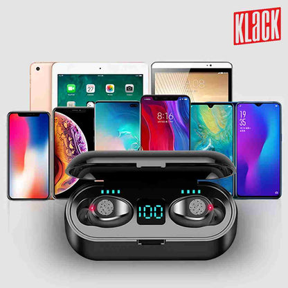 Auriculares Bluetooth True Wireless Almalux® KF9 In Ear con Micrófono
