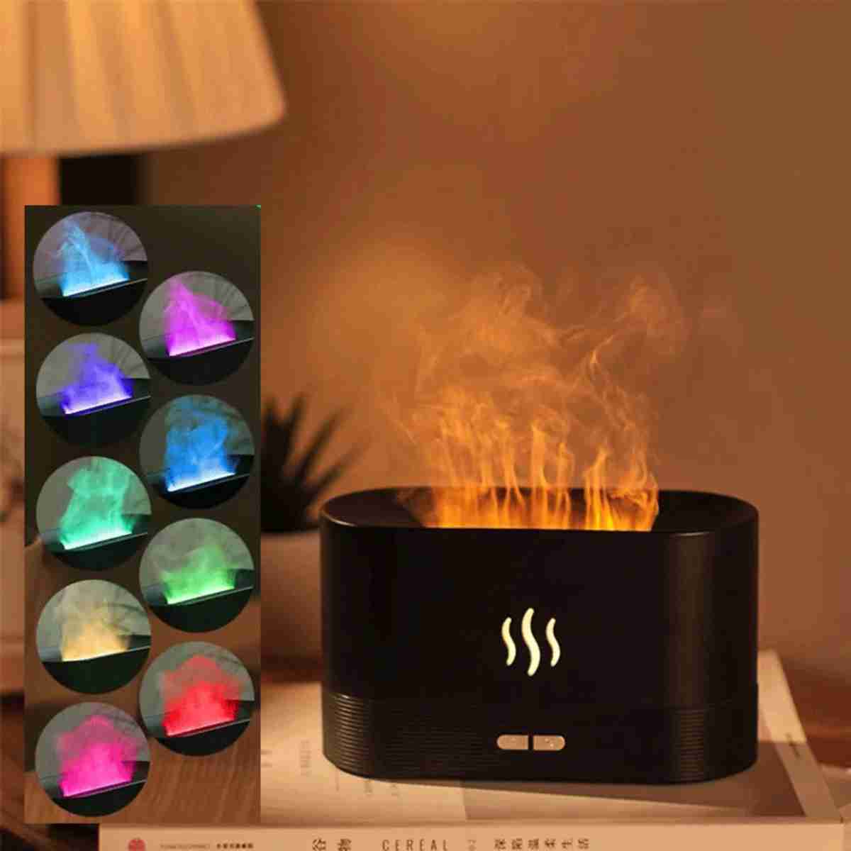 Difusor de aroma Almalux® con efecto de fuego 9 colores 180 ml