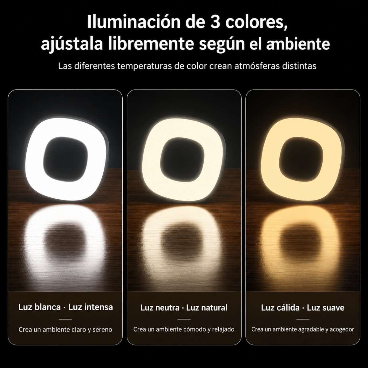 Soporte Automático Almalux® para Móvil 1 Eje con Bluetooth, Luz LED 3 Tonos y Mando Desmontable – Soporte Smartphone Horizontal/Vertical, Trípode 1/4” para Vídeos, Selfies y Streaming