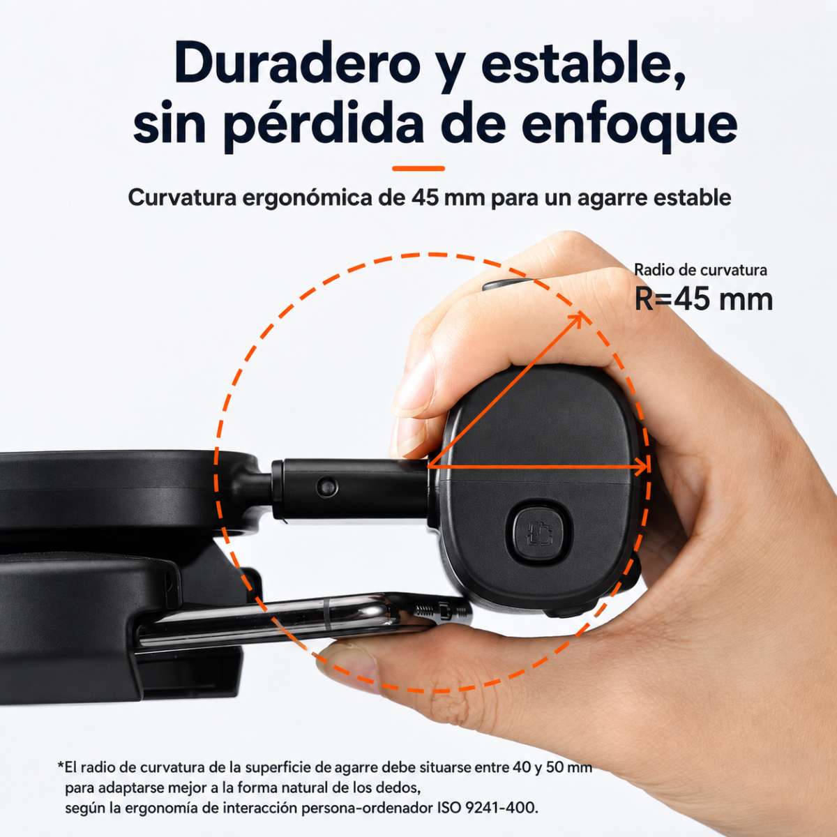 Soporte Automático Almalux® para Móvil 1 Eje con Bluetooth, Luz LED 3 Tonos y Mando Desmontable – Soporte Smartphone Horizontal/Vertical, Trípode 1/4” para Vídeos, Selfies y Streaming