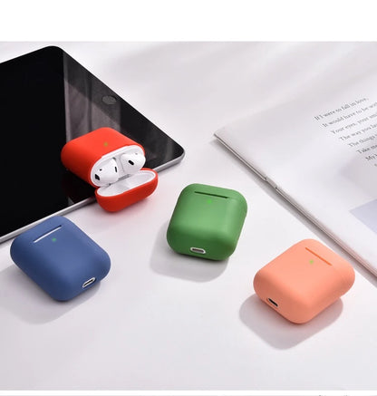 Funda de silicona Compatible con Airpods 1 y 2 (Colores aleatorios)