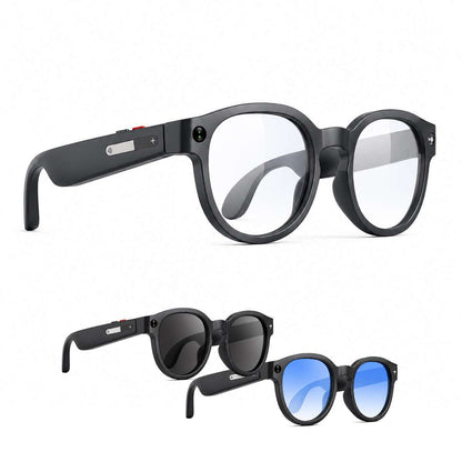 Gafas Inteligentes Almalux® AIMB-S1 con Cámara 2MP, Vídeo 1080P, Audio y Traducción IA con dos juegos de lentes de color de regalo