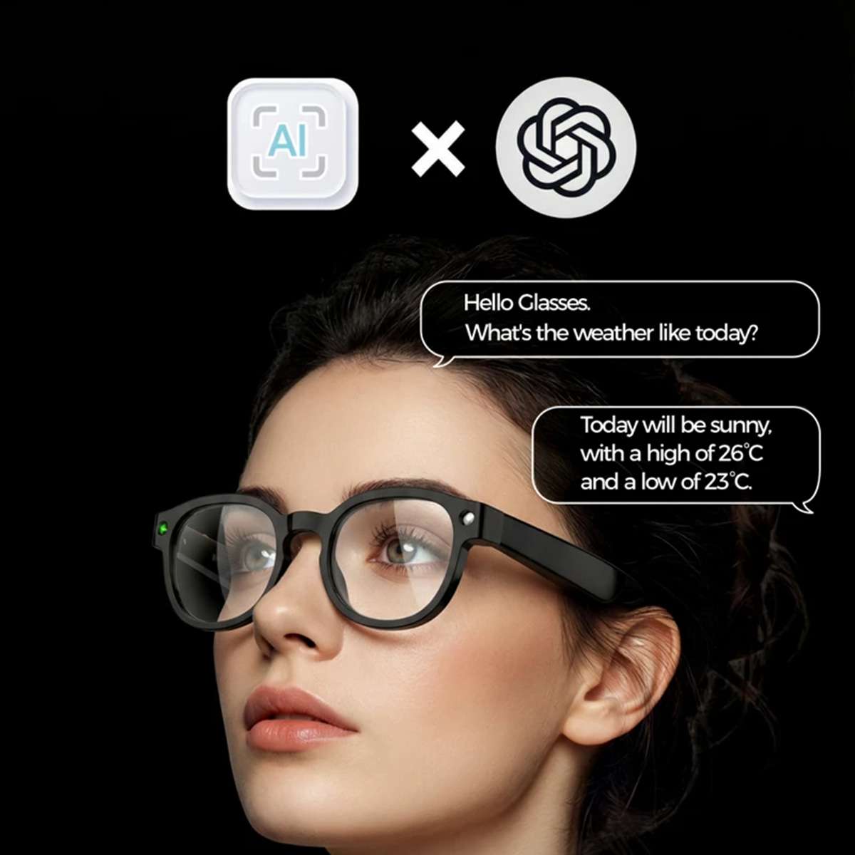 Gafas Inteligentes Almalux® AIMB-S1 con Cámara 2MP, Vídeo 1080P, Audio y Traducción IA con dos juegos de lentes de color de regalo