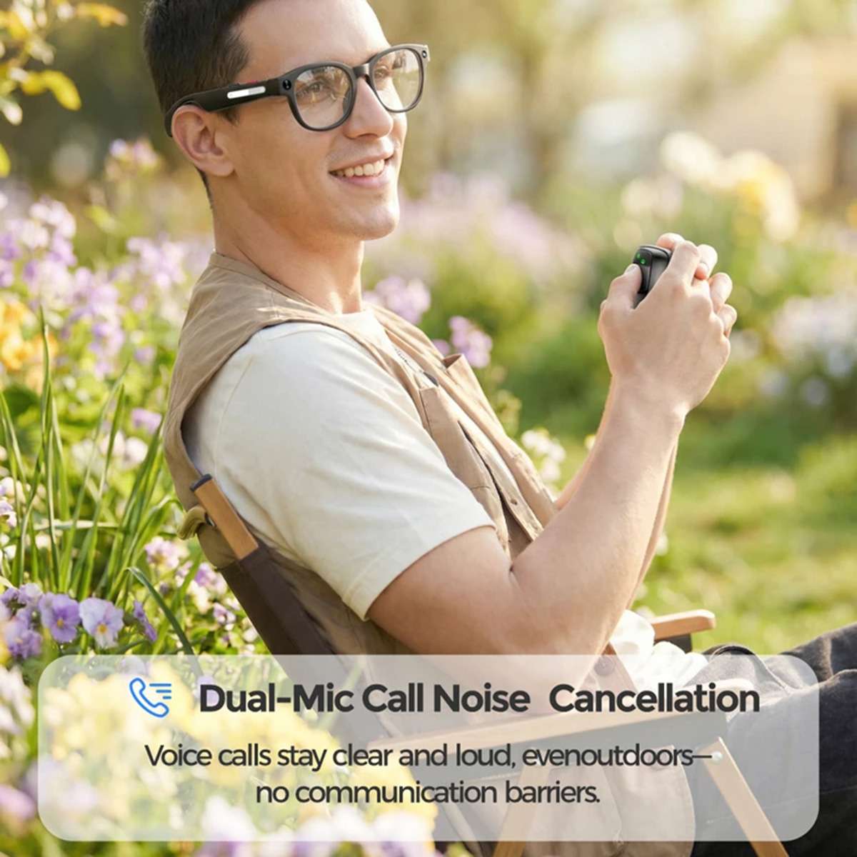 Gafas Inteligentes Almalux® AIMB-S1 con Cámara 2MP, Vídeo 1080P, Audio y Traducción IA con dos juegos de lentes de color de regalo