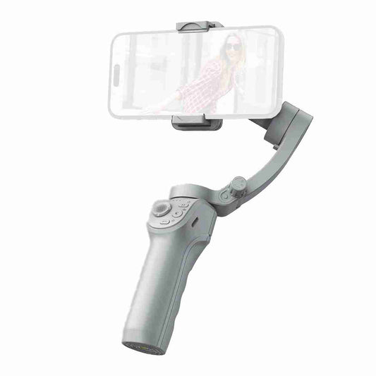 Estabilizador de Gimbal Almalux® M01 de 3 ejes con luz de relleno -  estabilizador de mano anti vibraciones para smartphone con trípode plegable -  toma de fotos desde el teléfono móvil