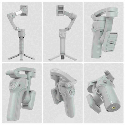 Estabilizador de Gimbal Almalux® M01 de 3 ejes con luz de relleno -  estabilizador de mano anti vibraciones para smartphone con trípode plegable -  toma de fotos desde el teléfono móvil