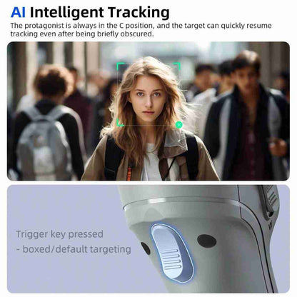 Estabilizador de Gimbal Almalux® M01 de 3 ejes con luz de relleno -  estabilizador de mano anti vibraciones para smartphone con trípode plegable -  toma de fotos desde el teléfono móvil