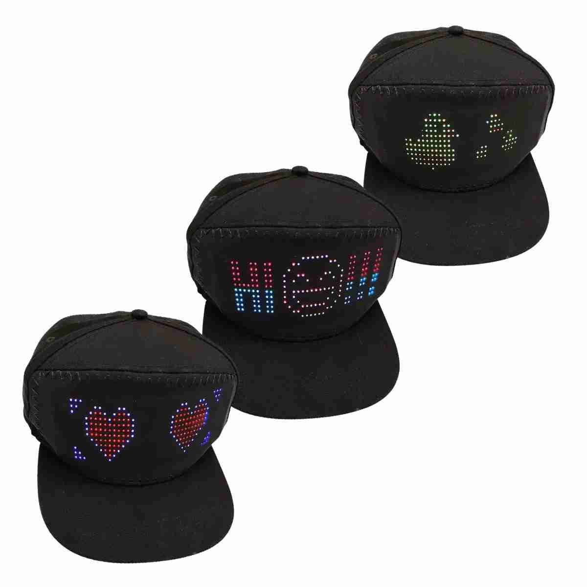 Gorra de Beisbol LED Almalux® con Frontal Programable - Tela de Alta Calidad - Batería Fija y Segura