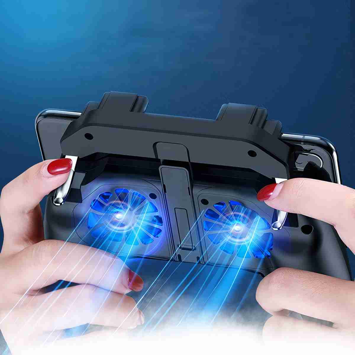 Controlador Joystick Gamepad para Juegos de Teléfono Móvil -  Almalux® H10 con Doble Ventilador -  Disparo Sensible -  Compatible con Teléfonos iOS y Android