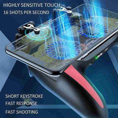 Controlador Joystick Gamepad para Juegos de Teléfono Móvil -  Almalux® H10 con Doble Ventilador -  Disparo Sensible -  Compatible con Teléfonos iOS y Android