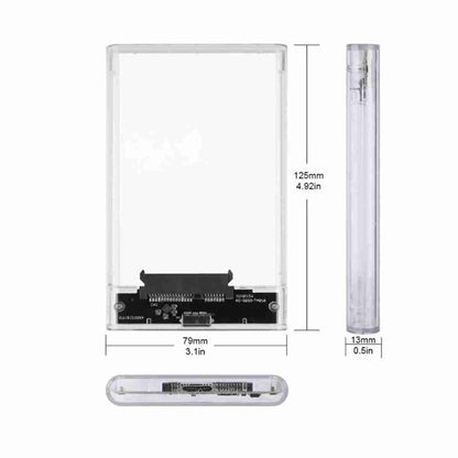 Caja de disco duro transparente Almalux® -  USB 3.0 a SATA -  HDD SSD de 2.5 pulgadas
