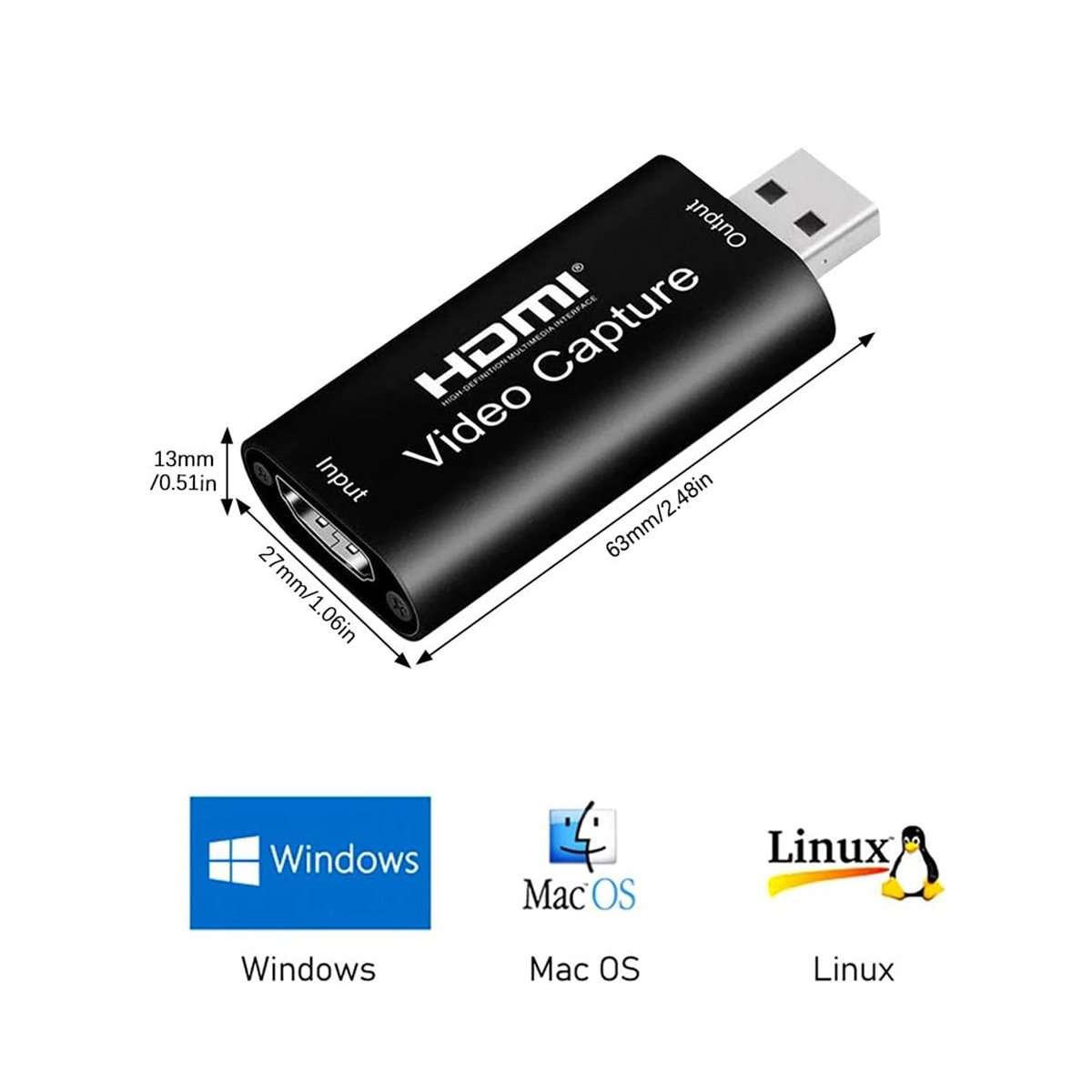 Hdmi Convertidor Video Capturadora De Video Audio 1080p 30fps