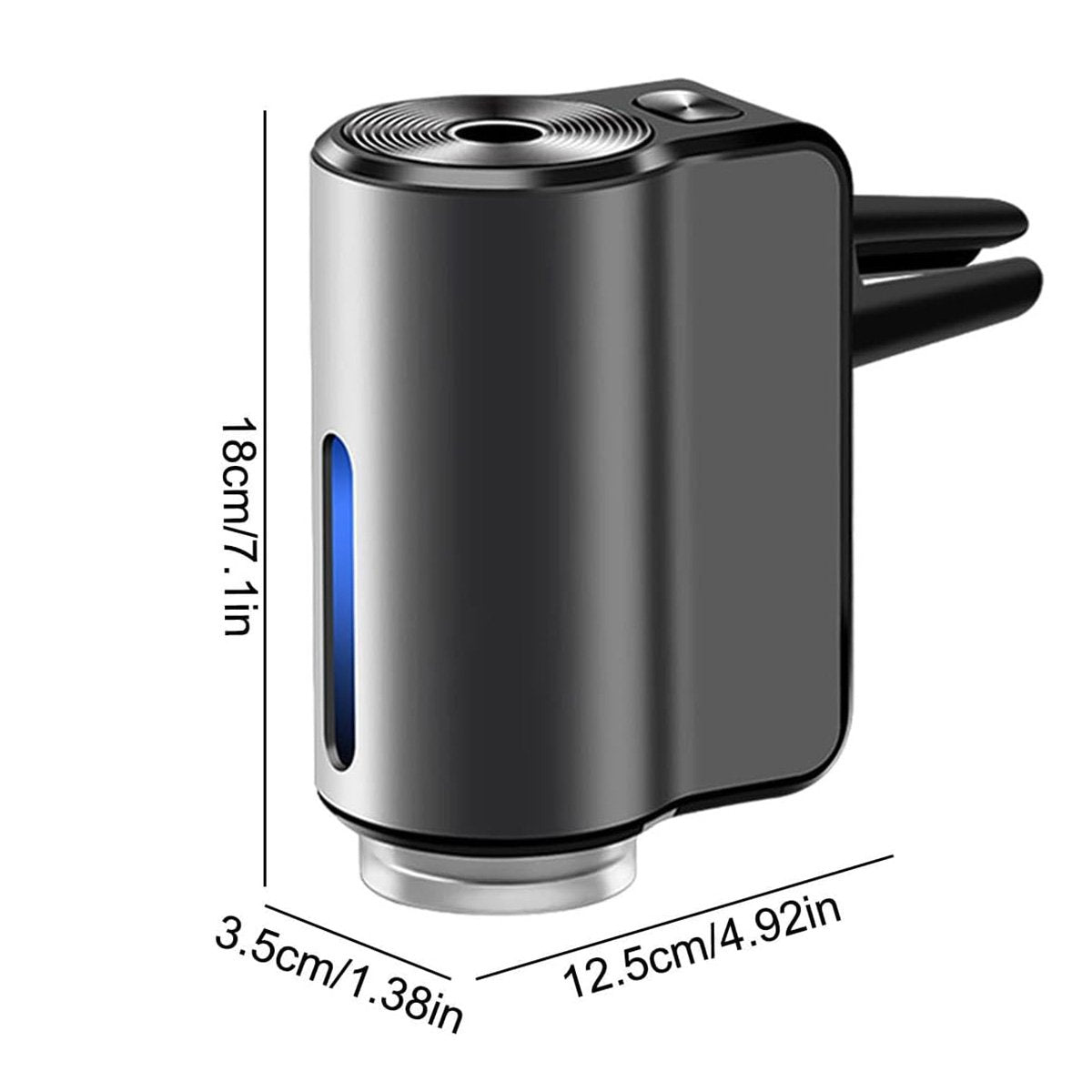 Difusor de Coche Inteligente Almalux® | Ambientador Eléctrico con Sensor Automático | Intensidad Ajustable y Recargable | Aleación de Aluminio y Esencia Natural