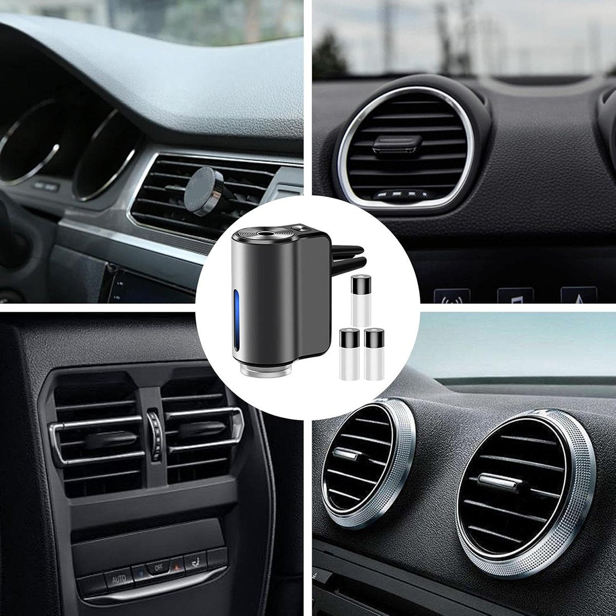 Difusor de Coche Inteligente Almalux® | Ambientador Eléctrico con Sensor Automático | Intensidad Ajustable y Recargable | Aleación de Aluminio y Esencia Natural