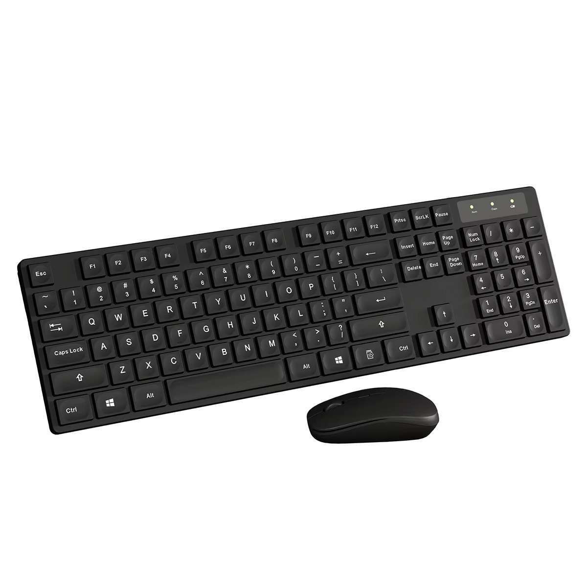 Teclado y Ratón Almalux® K10C de tamaño completo de 104 teclas en Español (Incluye Ñ), compatible con PC, tablet y portátil