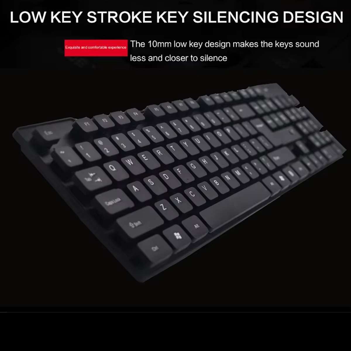 Teclado y Ratón Almalux® K10C de tamaño completo de 104 teclas en Español (Incluye Ñ), compatible con PC, tablet y portátil