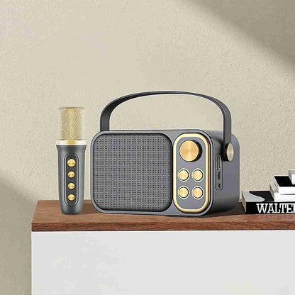 Altavoz Subwoofer Karaoke Retro Almalux® con micrófono -  con Bluetooth -  10W