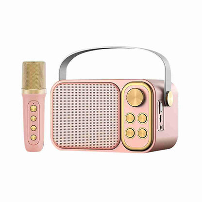 Altavoz Subwoofer Karaoke Retro Almalux® con micrófono -  con Bluetooth -  10W