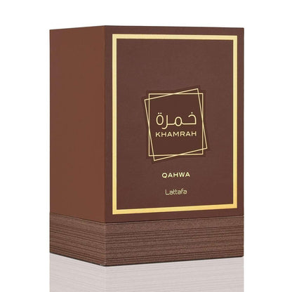 Perfume Khamrah Qahwa de Lattaffa (ORIGINAL) | 100ml | Perfume Unisex | Oriental Ahumado | Nota De Tabaco Y Praliné | Aroma Oriental | Alta Duración | Perfume De Mujer y Hombre (Unisex)