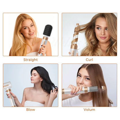 Secador de pelo Profesional de Alta Velocidad Almalux Hot Air Styler 7 En 1, 110000 rpm, Cepillo Secador, Difusor, Alisador, Moldeador