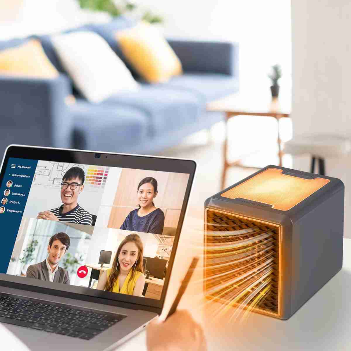Calefactor personal Almalux® Handy Heater de cerámica de 1500W con calor ajustable -  portátil -  silencioso y eficiente energéticamente