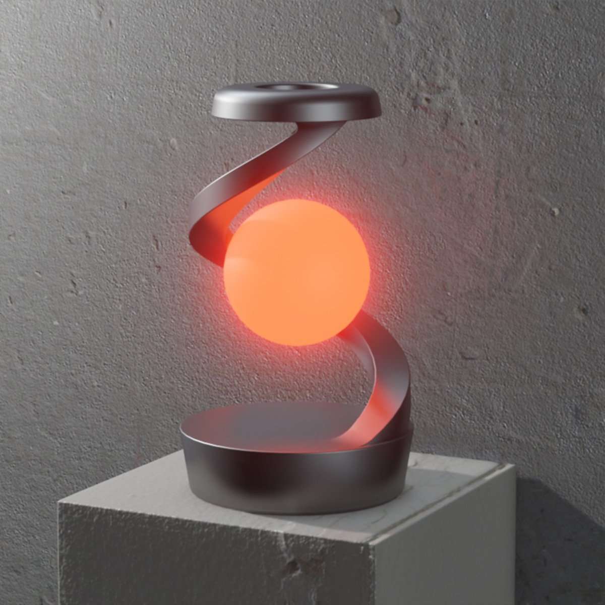 Lámpara de Bola Levitante Almalux® 3D | Luna Flotante Magnética con Luz LED Regulable y Carga Inalámbrica | Decoración Moderna y Regalo Original