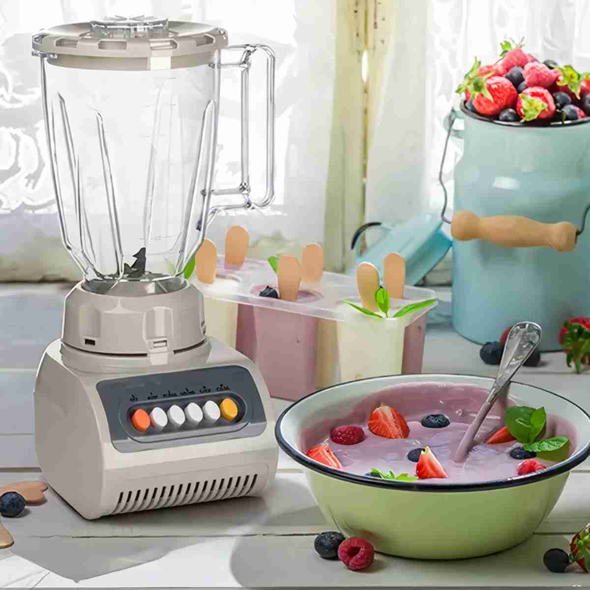 Batidora de vaso con molinillo Almalux® -  base antideslizante -  acabado ergonómico -  680W y cuchillas de acero inoxidable