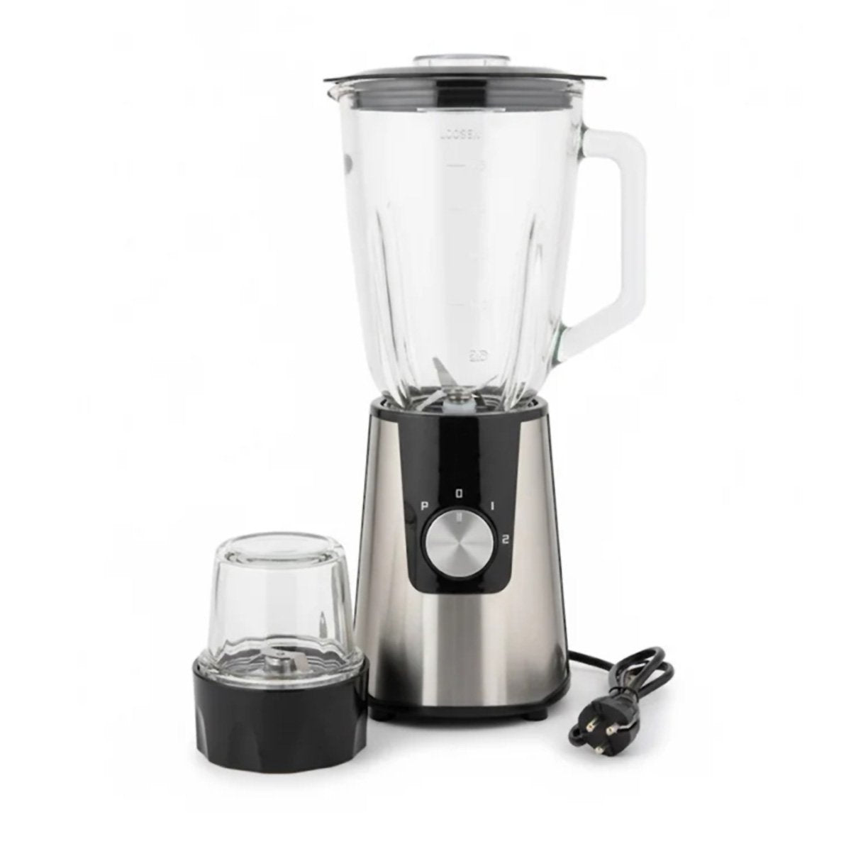 Licuadora con Molinillo Almalux® 600W – Jarra de Cristal 1.5L | 2 Velocidades + Función Pulse | Batidora para Smoothies, Batidos y Moler Café