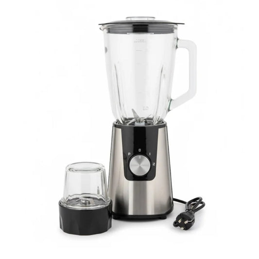 Licuadora con Molinillo Almalux® 600W – Jarra de Cristal 1.5L | 2 Velocidades + Función Pulse | Batidora para Smoothies, Batidos y Moler Café