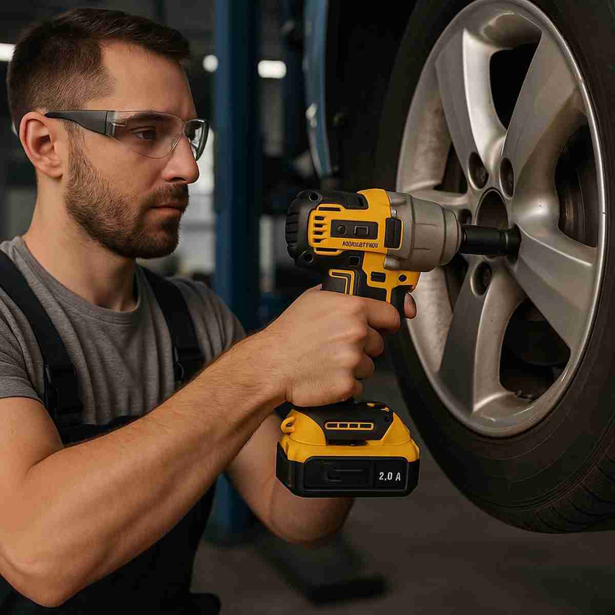 Llave de Impacto Inalámbrica Almalux® 350W Brushless – 3000 RPM y 300 Nm con Vasos de Impacto