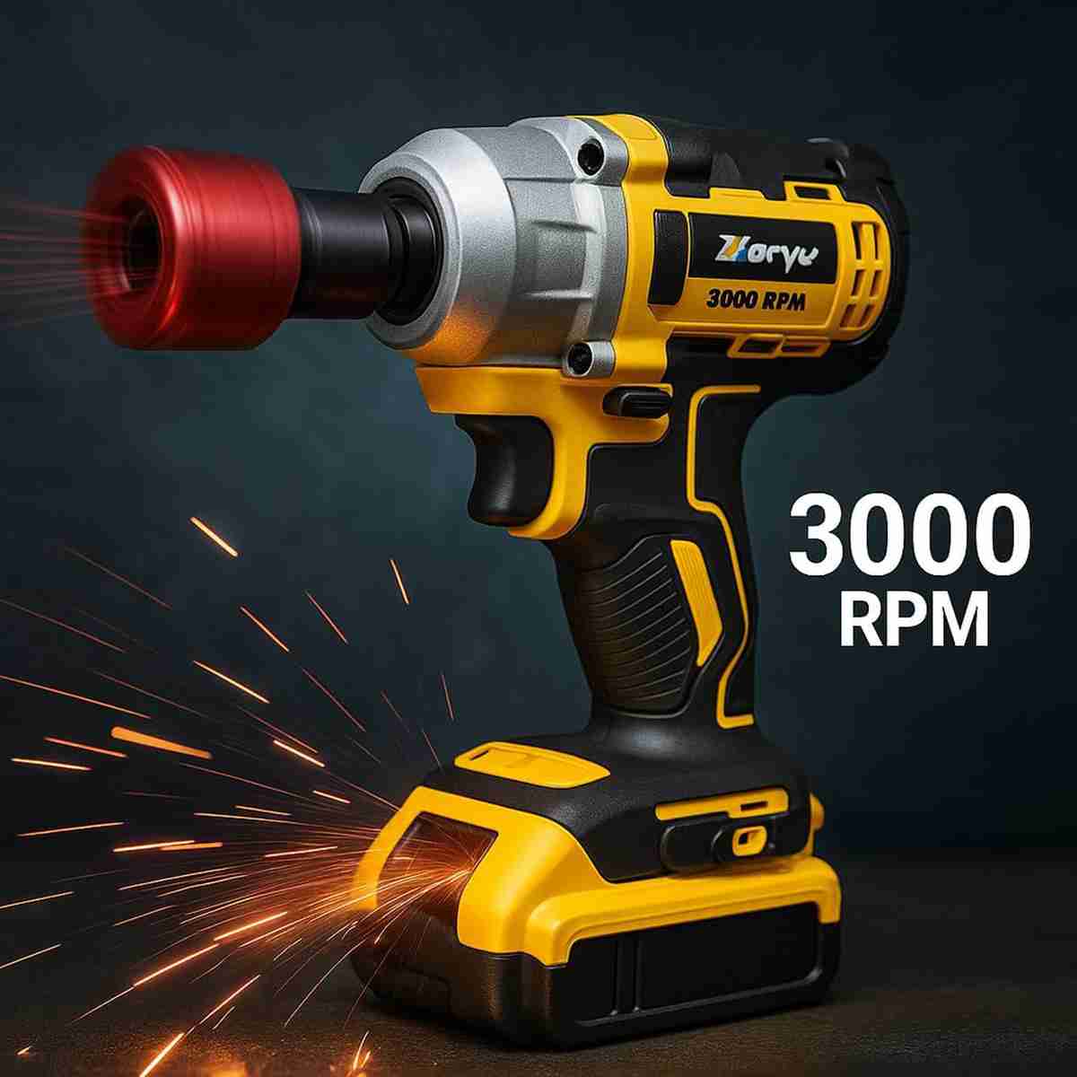 Llave de Impacto Inalámbrica Almalux® 350W Brushless – 3000 RPM y 300 Nm con Vasos de Impacto