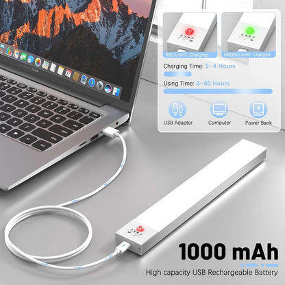 Pack 2 Luces LED para Armario Almalux® con Sensor de Movimiento, 36 LED, 6000K, Magnéticas, USB Recargables 1000mAh, 4 Modos