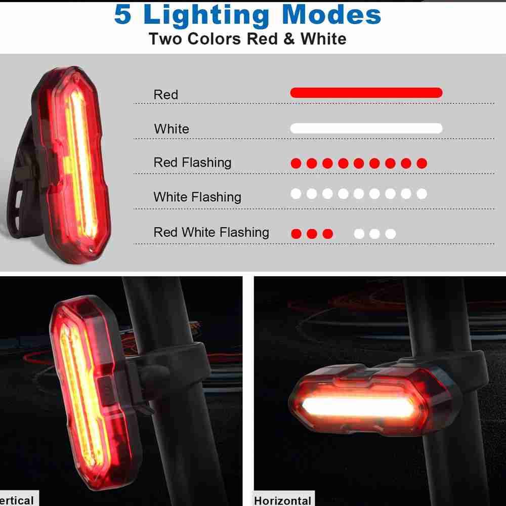 Luz Bicicleta Delantera y Trasera  IPX5
