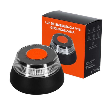 Luz de Emergencia Almalux®, Baliza V16 Geolocalizada – Seguridad y Visibilidad en la Carretera